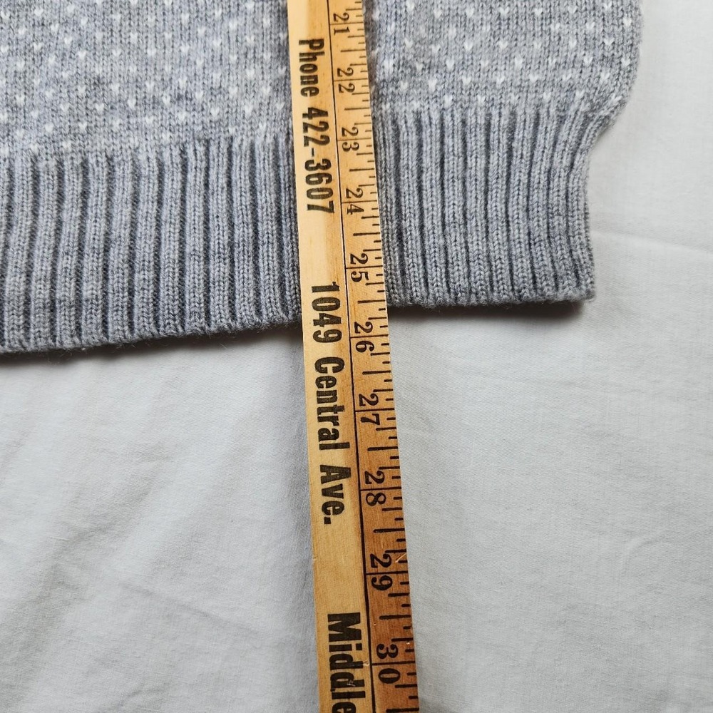 South Channel Vintage 90s Mens Acrylic Sweater Geometric Snowflake Grey Large - Picture 5 of 6